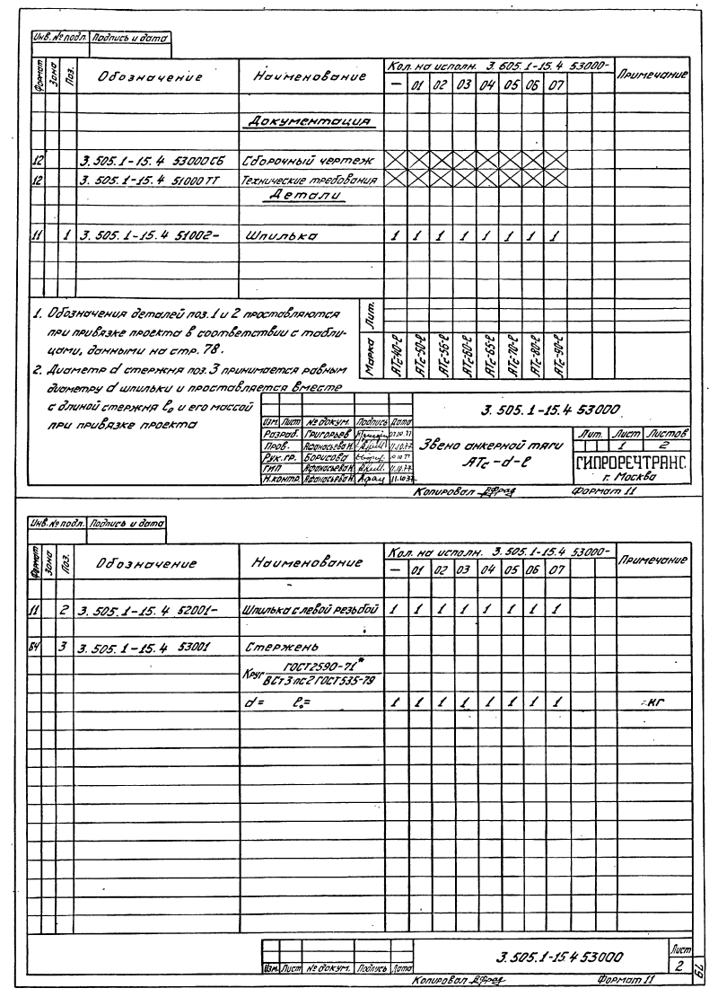 Серия 3.505.1-15 выпуск 4. Страница 79