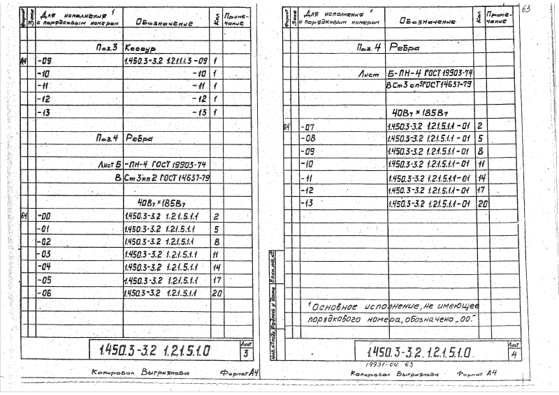 Серия 1.450.3-3 выпуск 2 часть 1. Страница 063