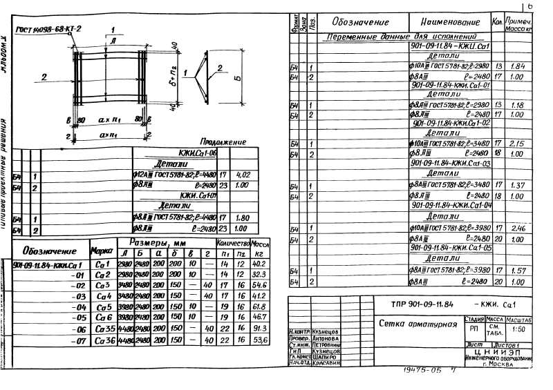 ТПР 901-09-11.84 Альбом 5. Страница 08