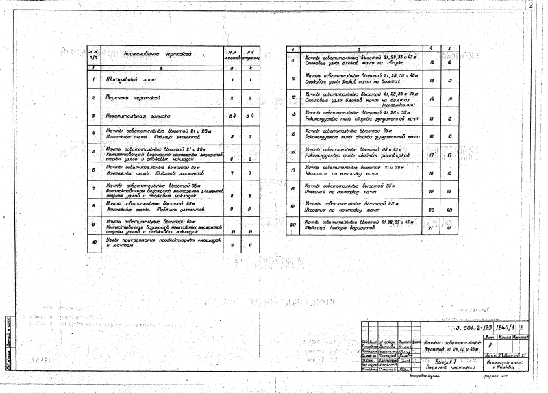 Серия 3.501.2-123 выпуск 1 альбом 1. Страница 02