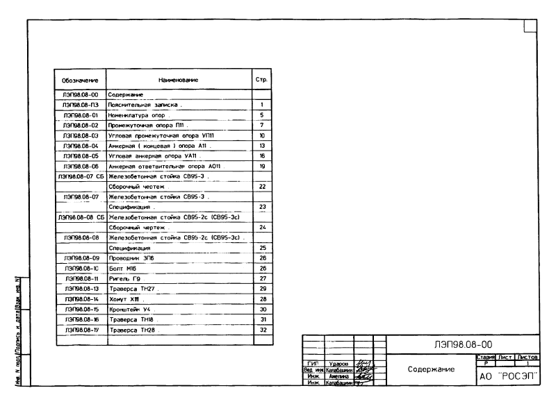 Арх. №ЛЭП98.08. Страница 02