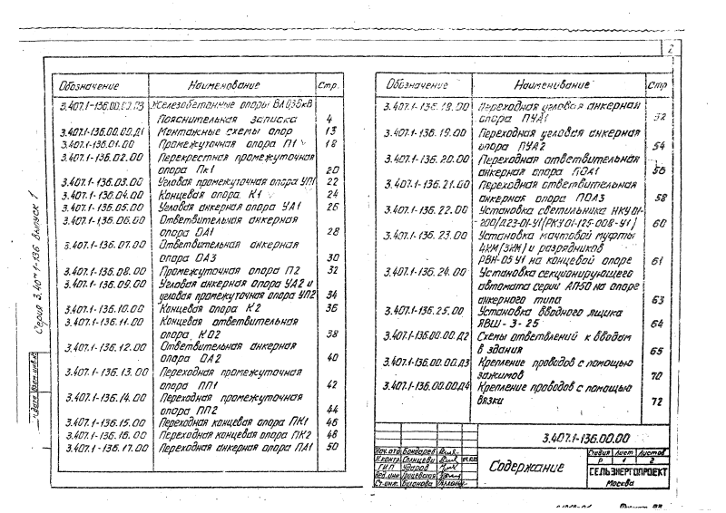 Серия 3.407.1-136 выпуск 1. Страница 002
