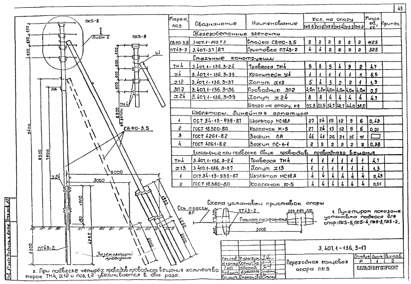 Серия 3.407.1-136 выпуск 3. Страница 43